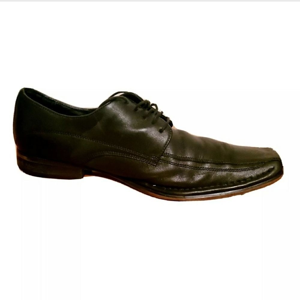 Kennet Cole S Black Leather Oxford Shoes  10.5